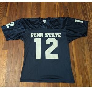 Majestic VTG Penn State Jersey Size Large Blue Number 12
